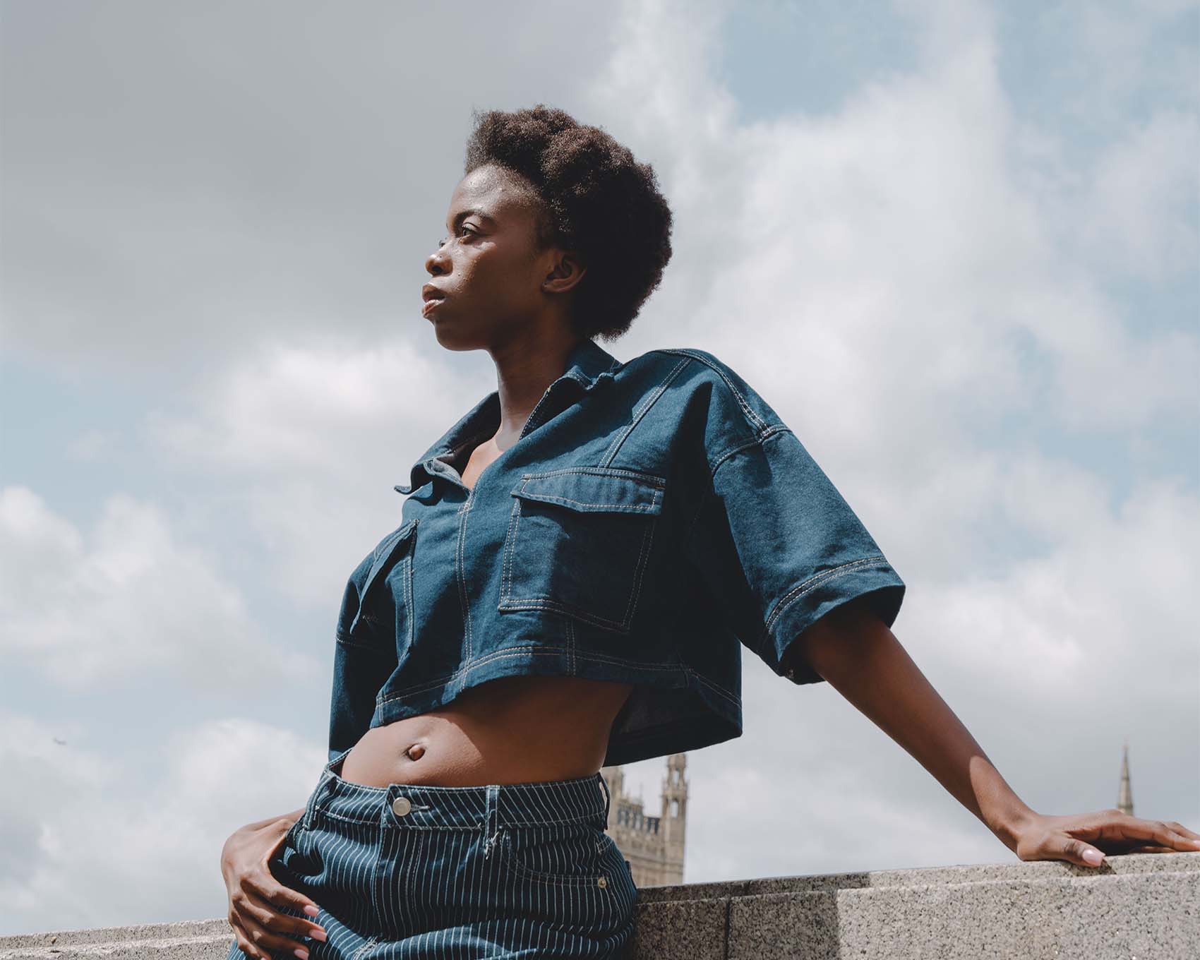 woman in denim